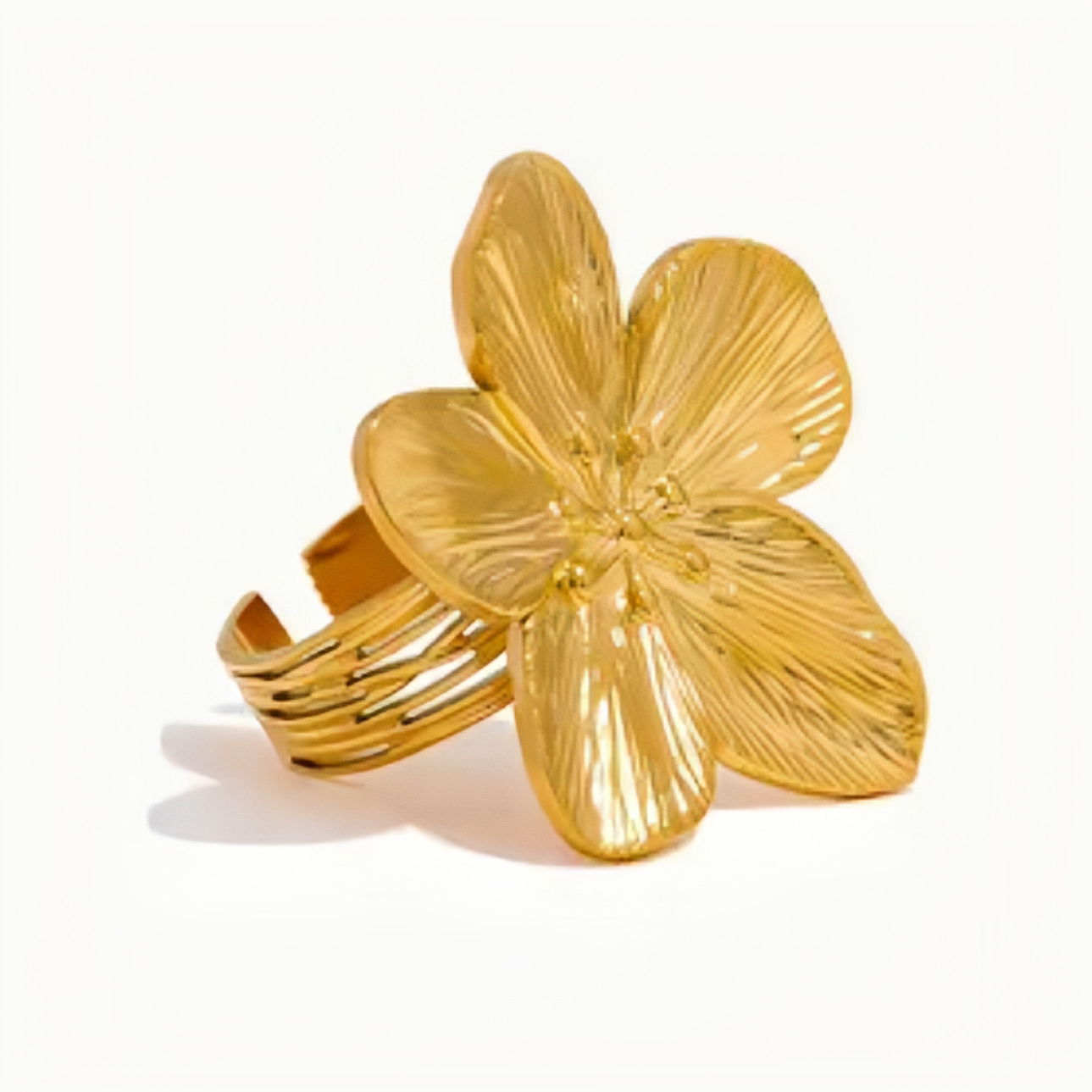 Blossom Gold Flower Statement Ring
