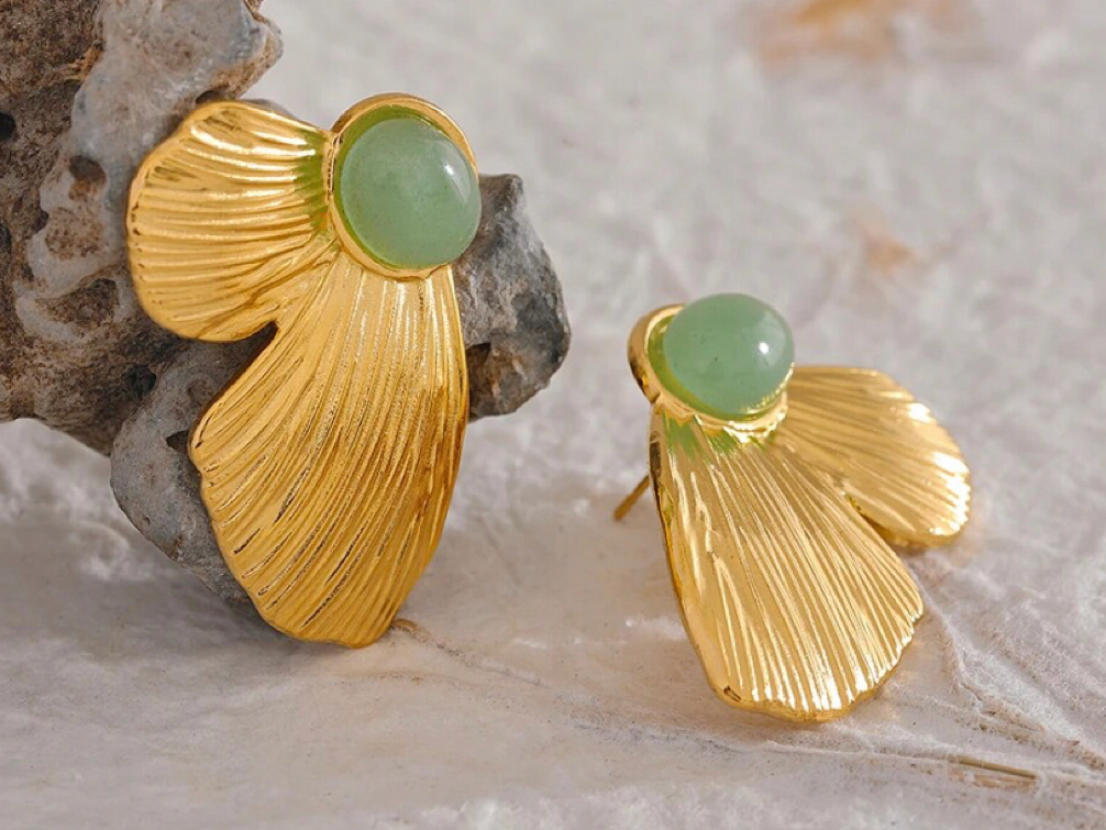 Lilian Butterfly Wings Statement Stud Earrings
