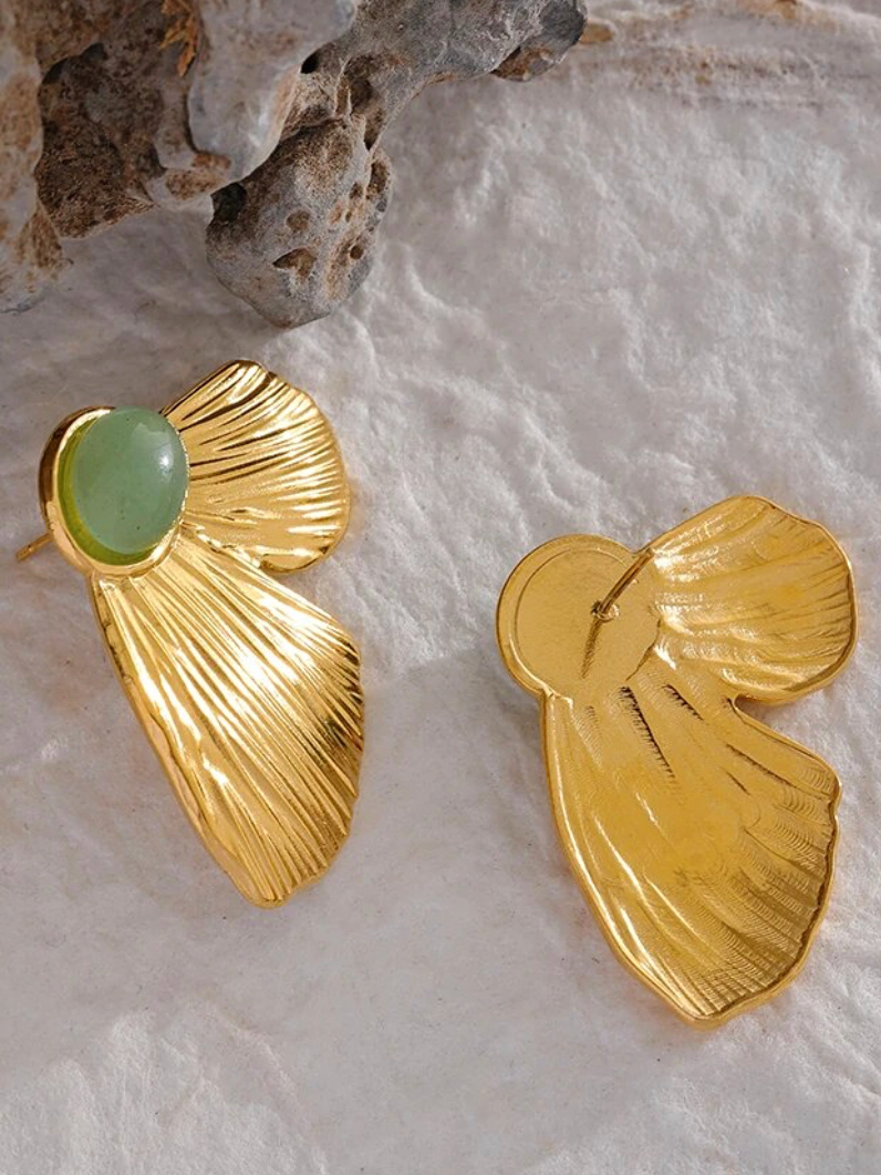 Lilian Butterfly Wings Statement Stud Earrings
