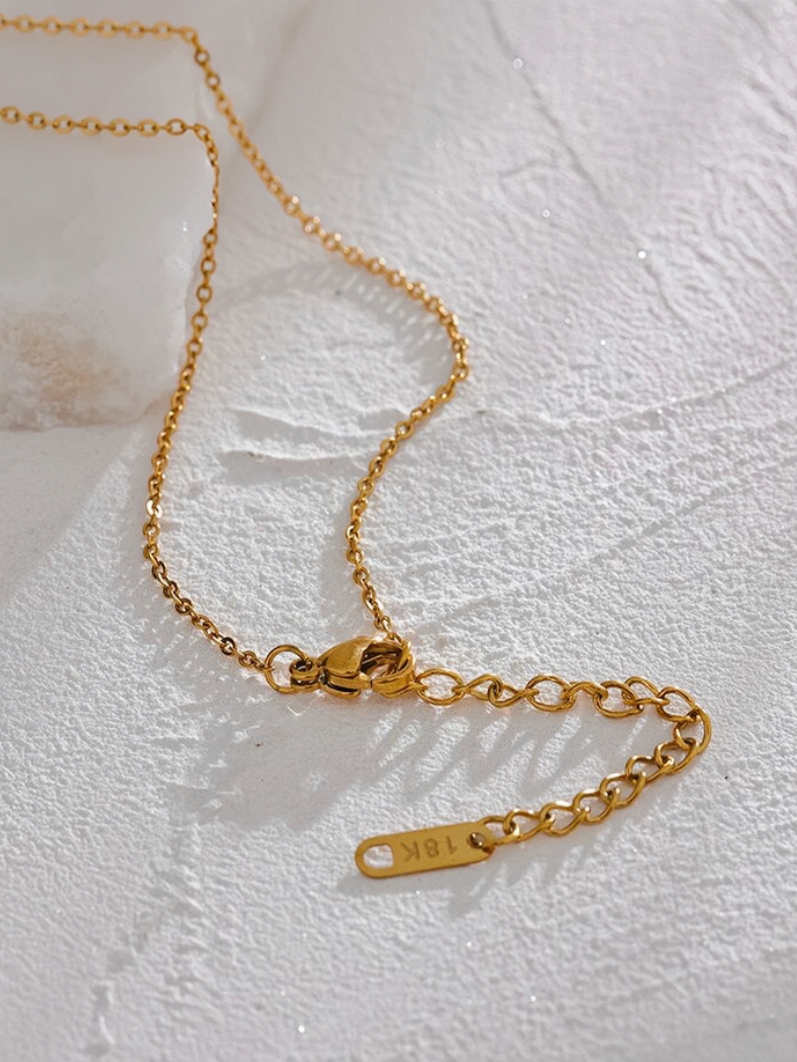 Stella Crystal Inlaid Gold Coin Pendant Necklace
