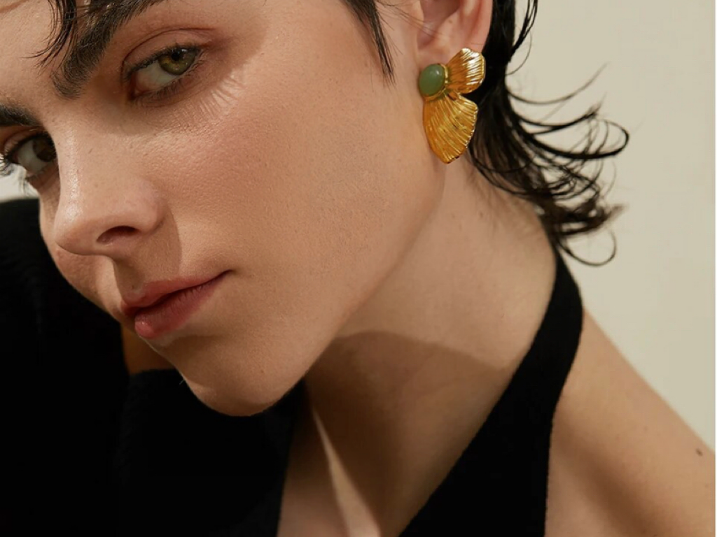 Lilian Butterfly Wings Statement Stud Earrings