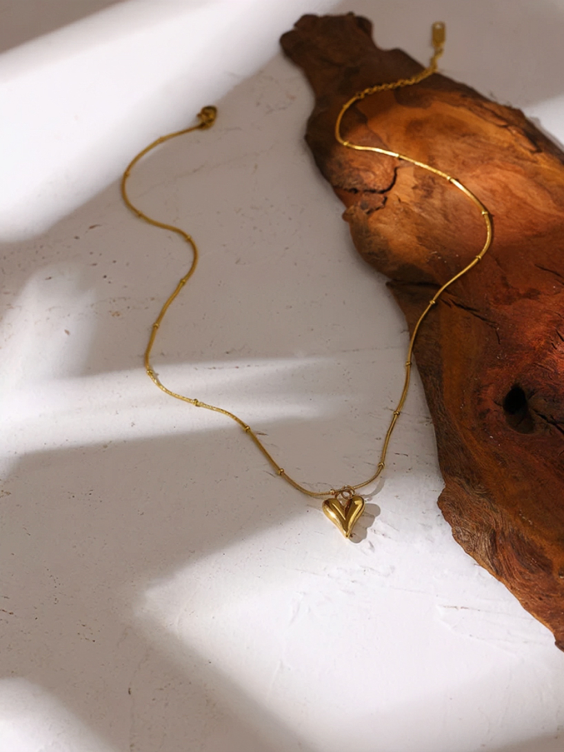 Effie Gold-plated Heart Pendant Necklace