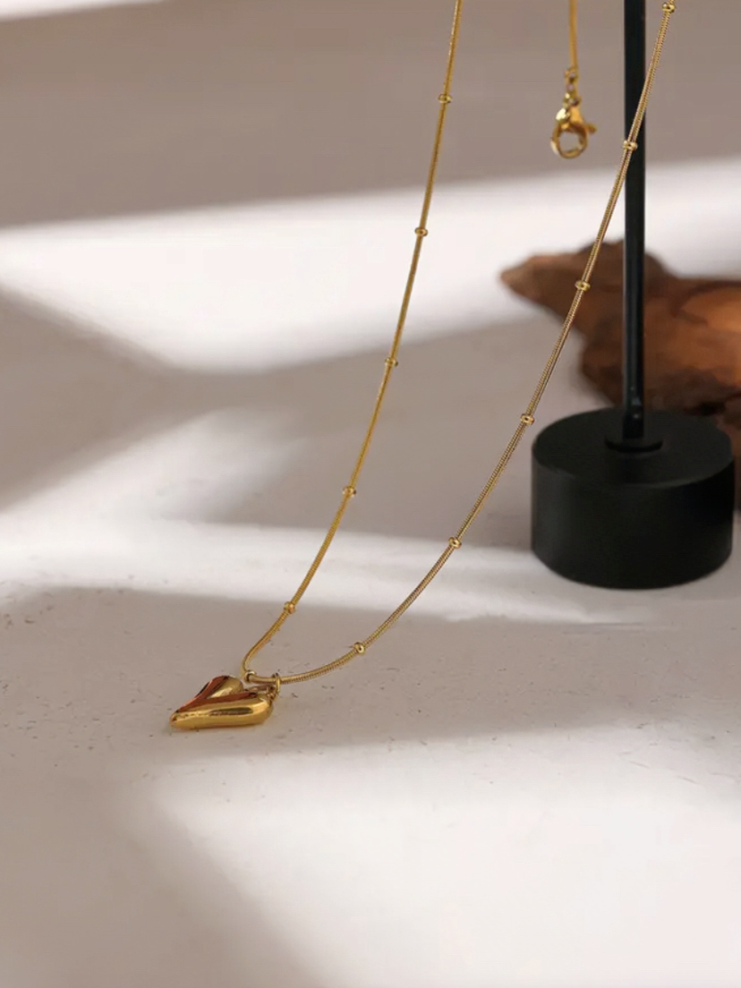 Effie Gold-plated Heart Pendant Necklace