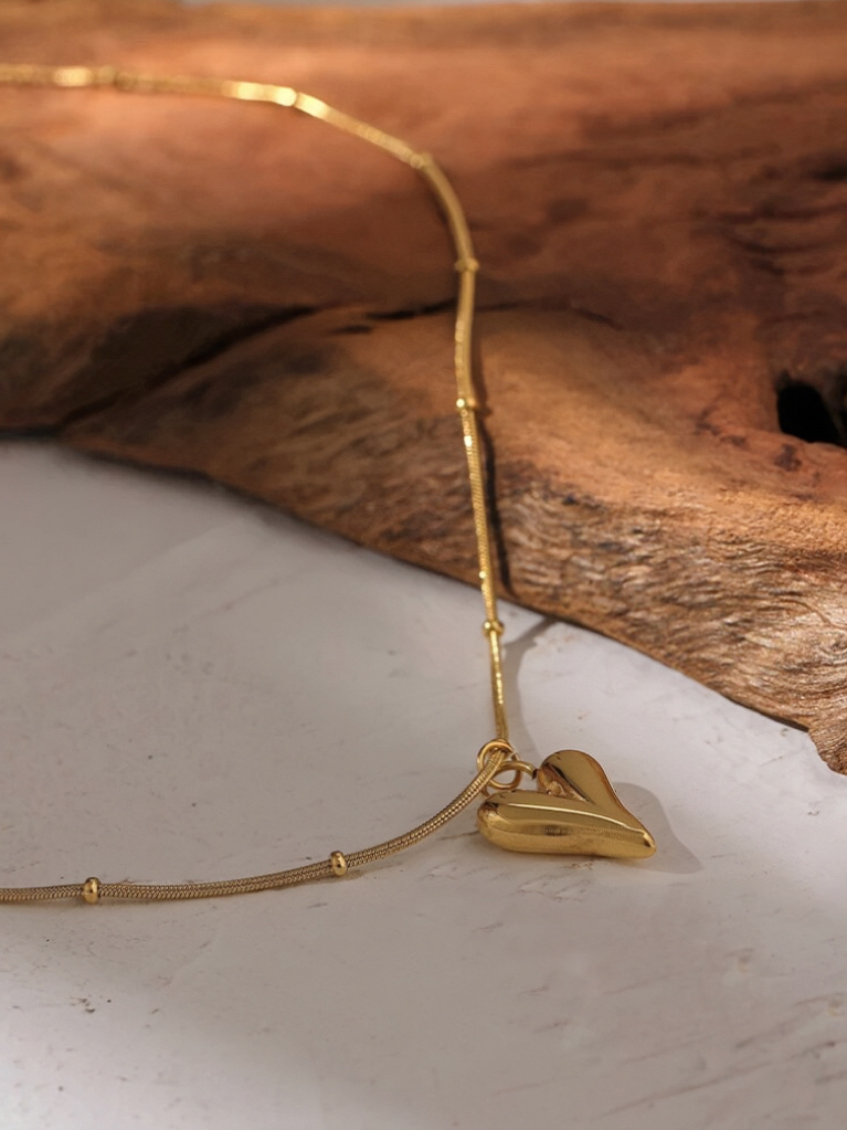 Effie Gold-plated Heart Pendant Necklace
