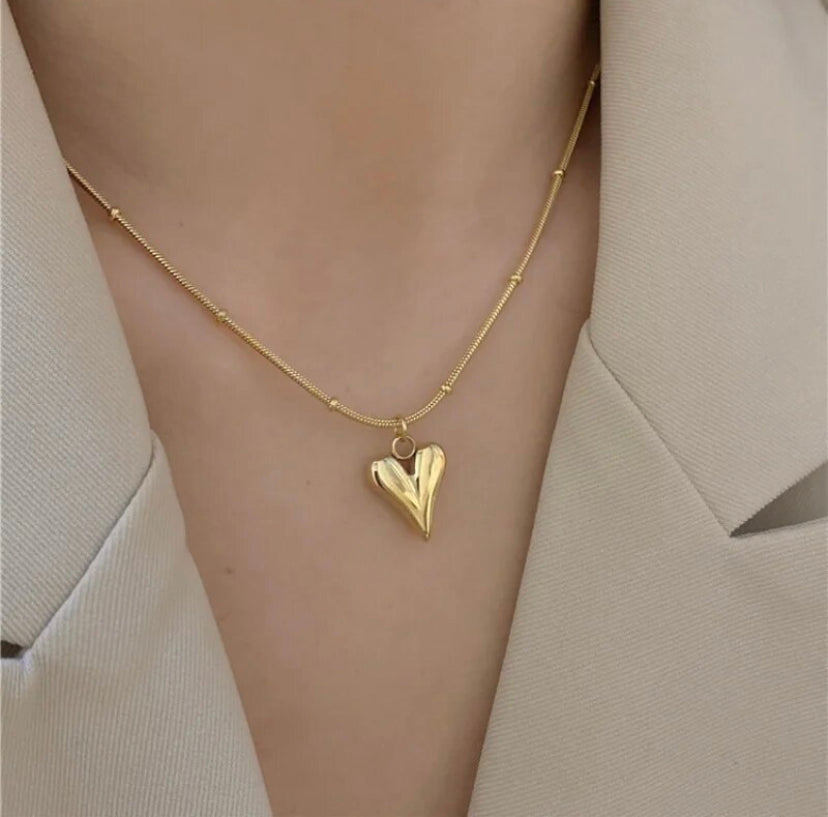 Effie Gold-plated Heart Pendant Necklace