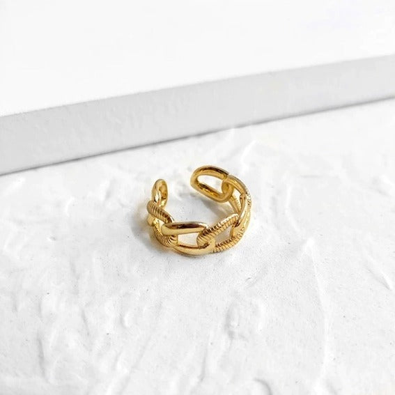 Resizable Trendy Chunky Textured Ring