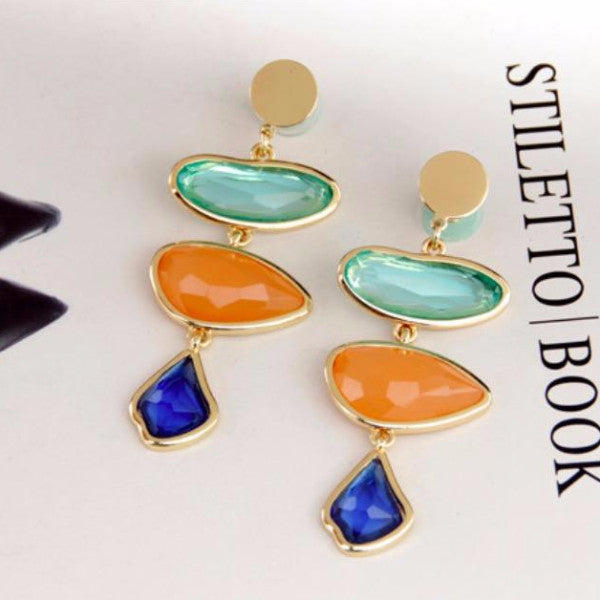 Candy Color Fashion Stud Dangle Earrings