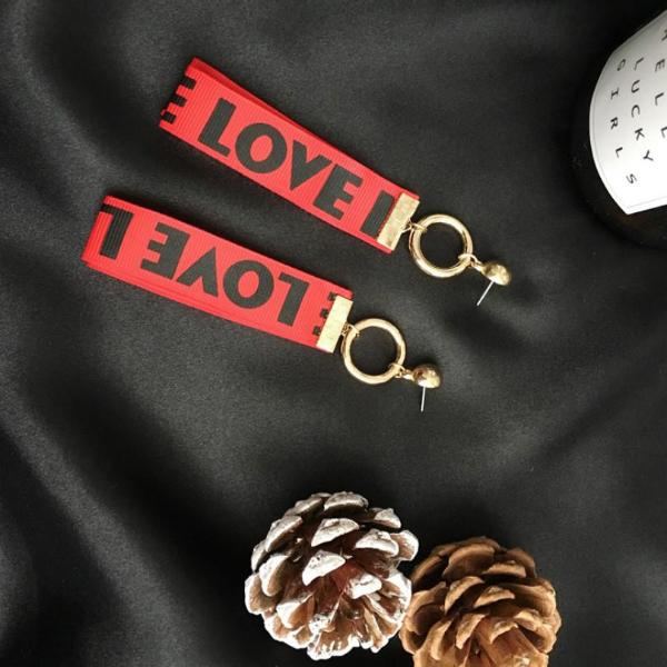 Red Love Letter Earrings