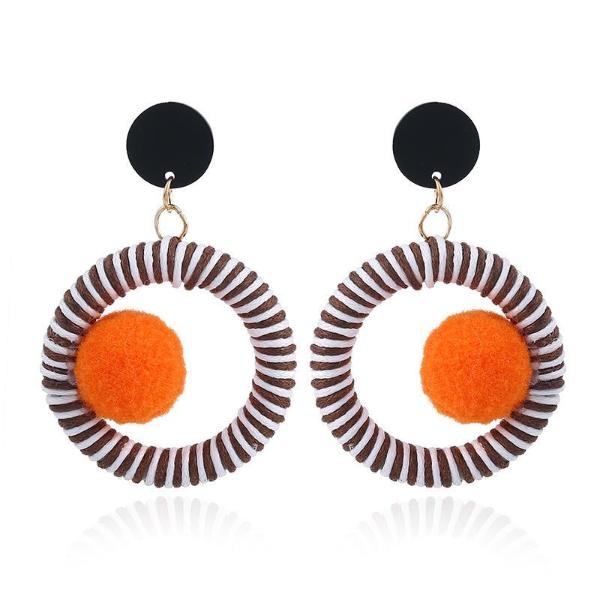 Bohemian Style Round Dangle Earrings