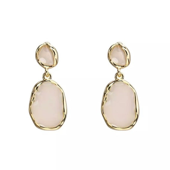 Geometric Enamel Statement Earrings
