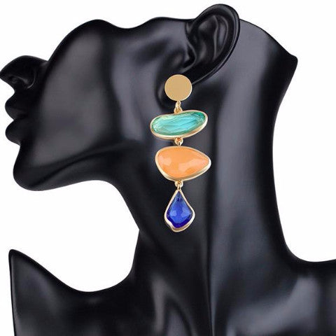 Candy Color Fashion Stud Dangle Earrings