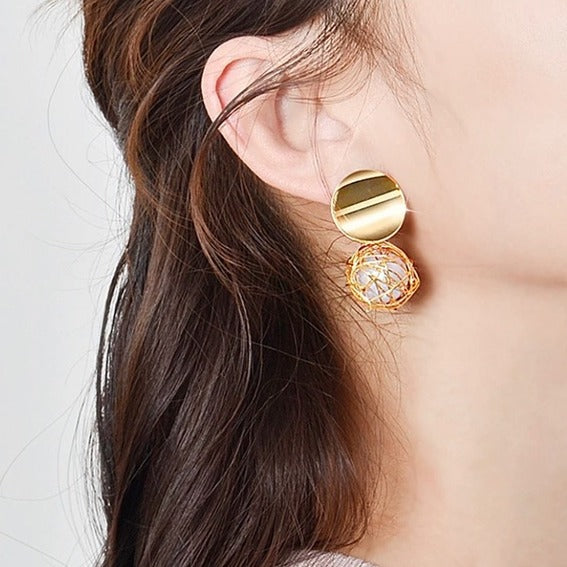 Geometric Hollow Statement Earrings