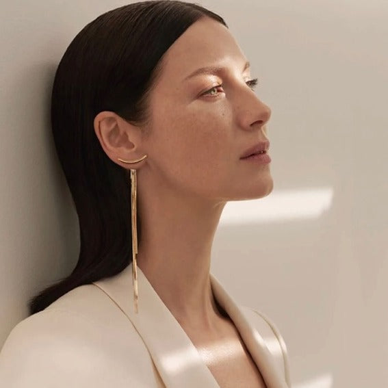 Minimalist Design Long Tassel Drop Earrings