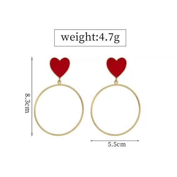 Exaggerated Metal Circle Earrings