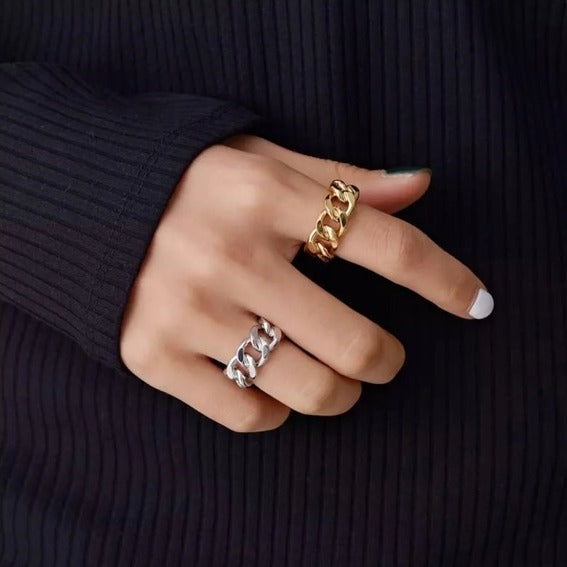 Trendy Chunky Chain Ring