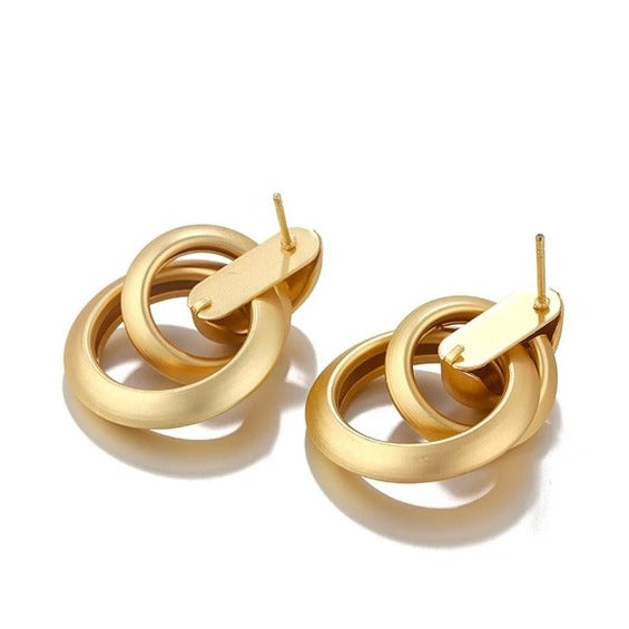Artistic Gold Hoop Earrings