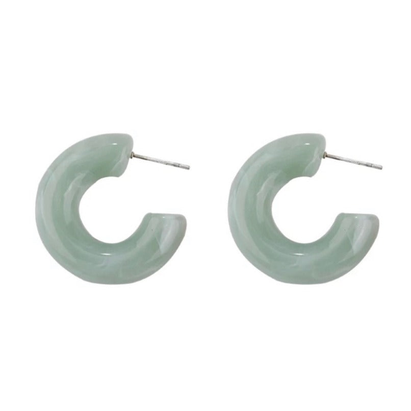 Resin Candy Hoop Earrings
