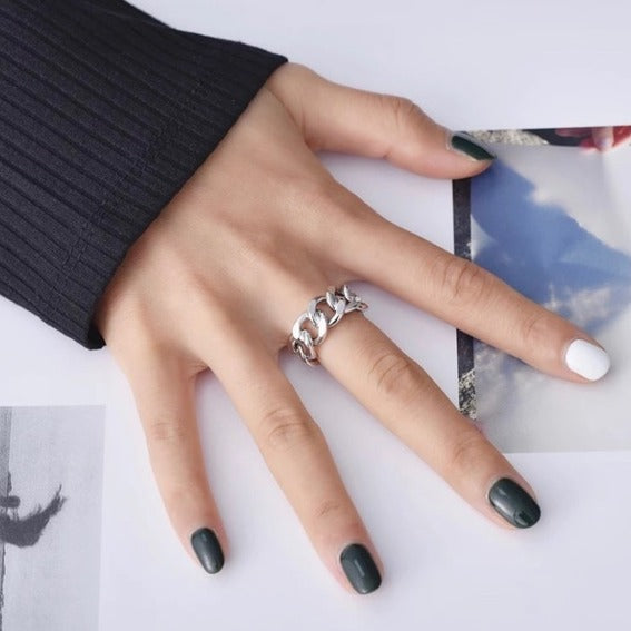 Trendy Chunky Chain Ring