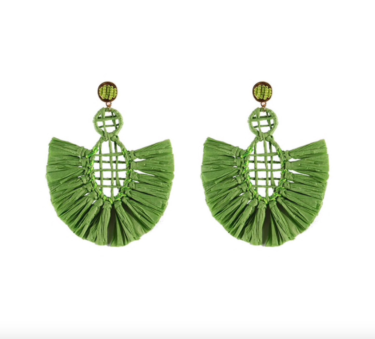 Bohemian Statement Earrings - Green
