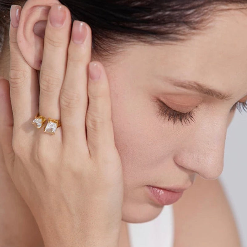 Yojoy Gold Plated Crystal Ring