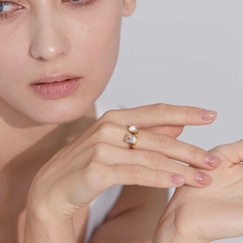 Yojoy Gold Plated Crystal Ring