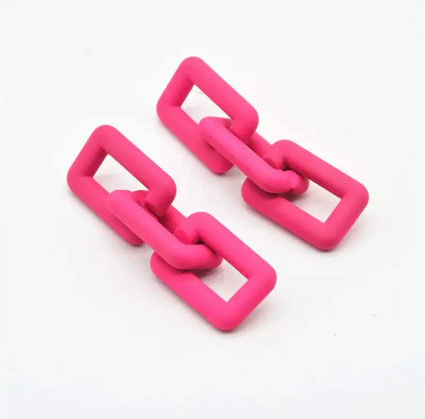 Color Pop Chain Link Statement Earrings