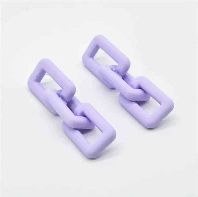 Color Pop Chain Link Statement Earrings