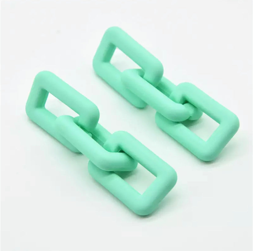 Color Pop Chain Link Statement Earrings