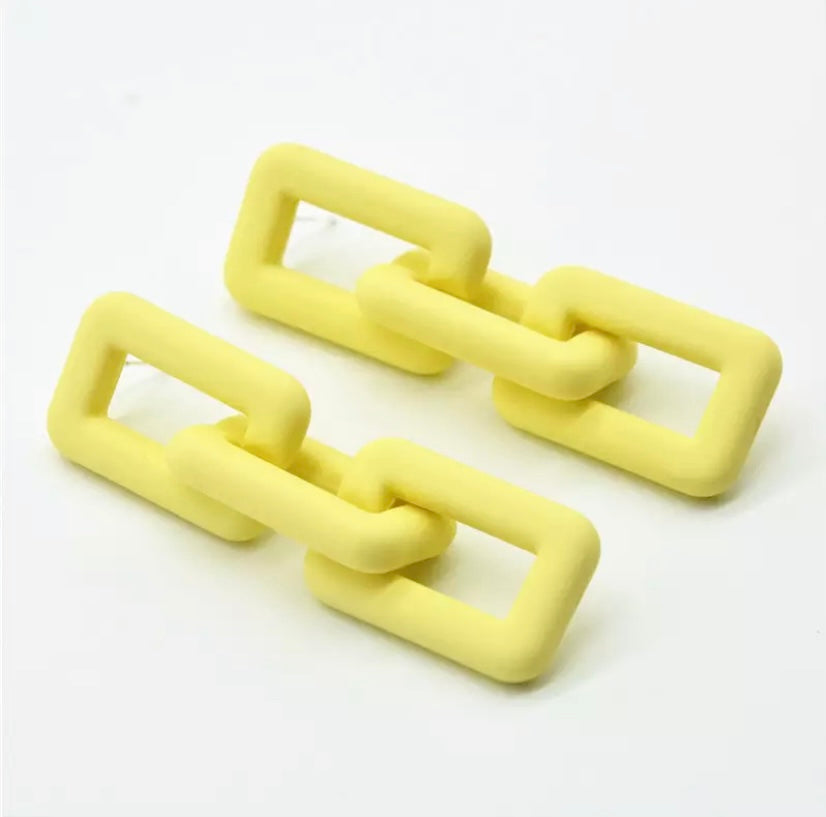 Color Pop Chain Link Statement Earrings