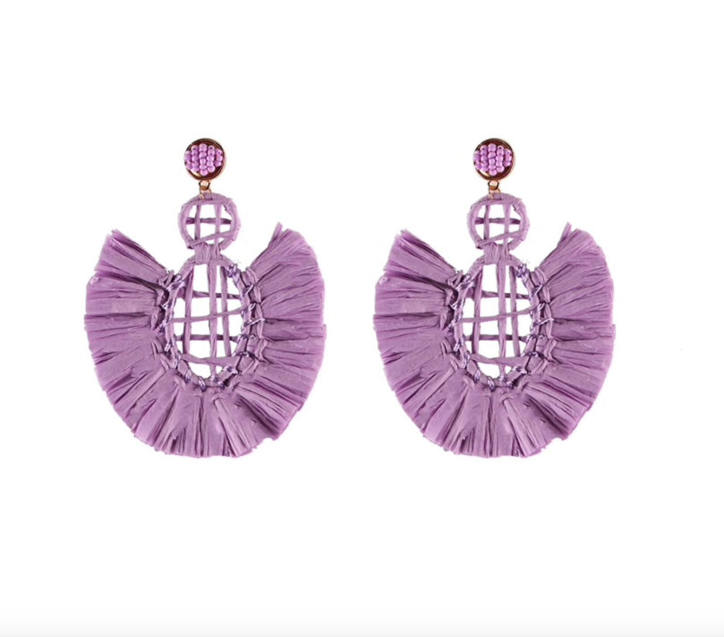 Bohemian Statement Earrings - Lilac