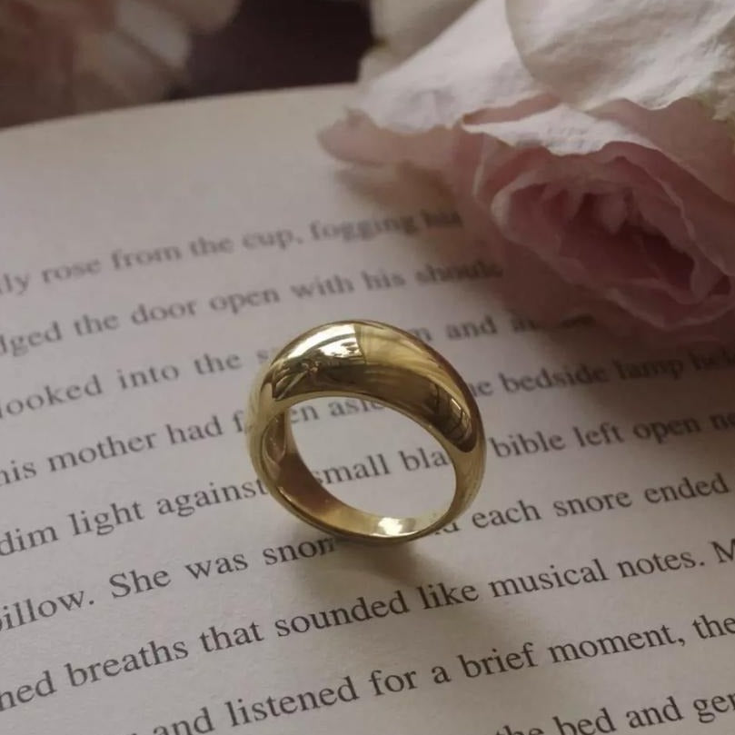 Minimalist Design Chunky Dome Ring