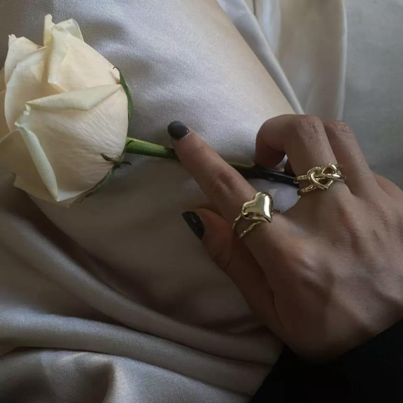 Gold Heart Fashion Ring