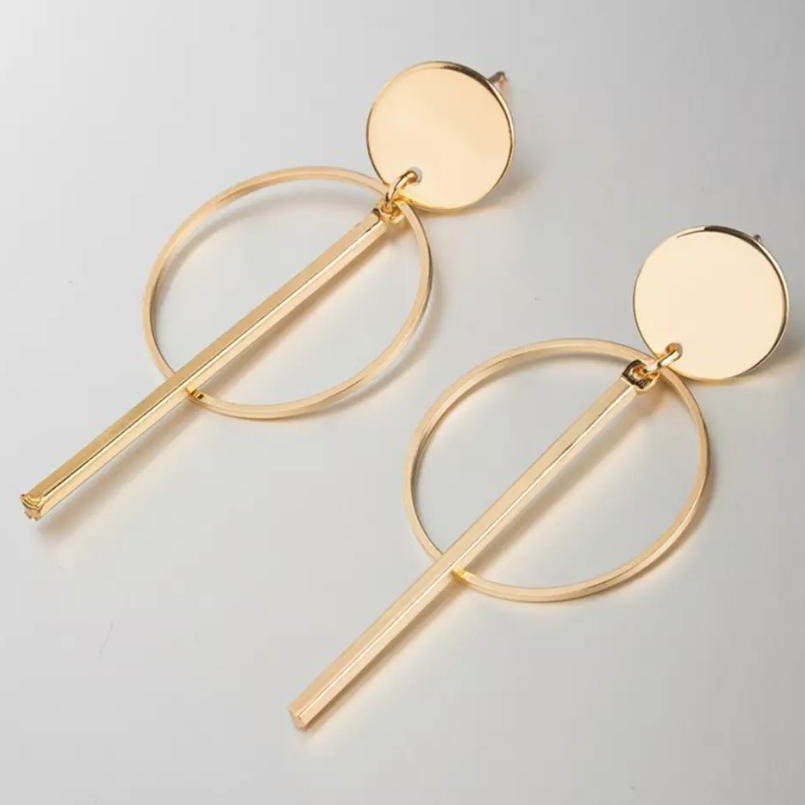Hoop Charm Drop Earrings
