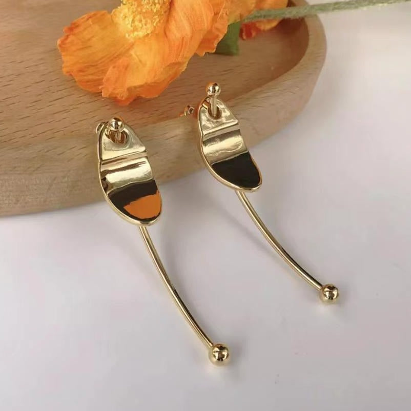 Gold Geometric Fun Artistic Earrings
