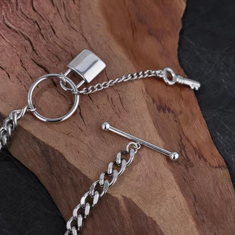 Key & Lock Charm Necklace