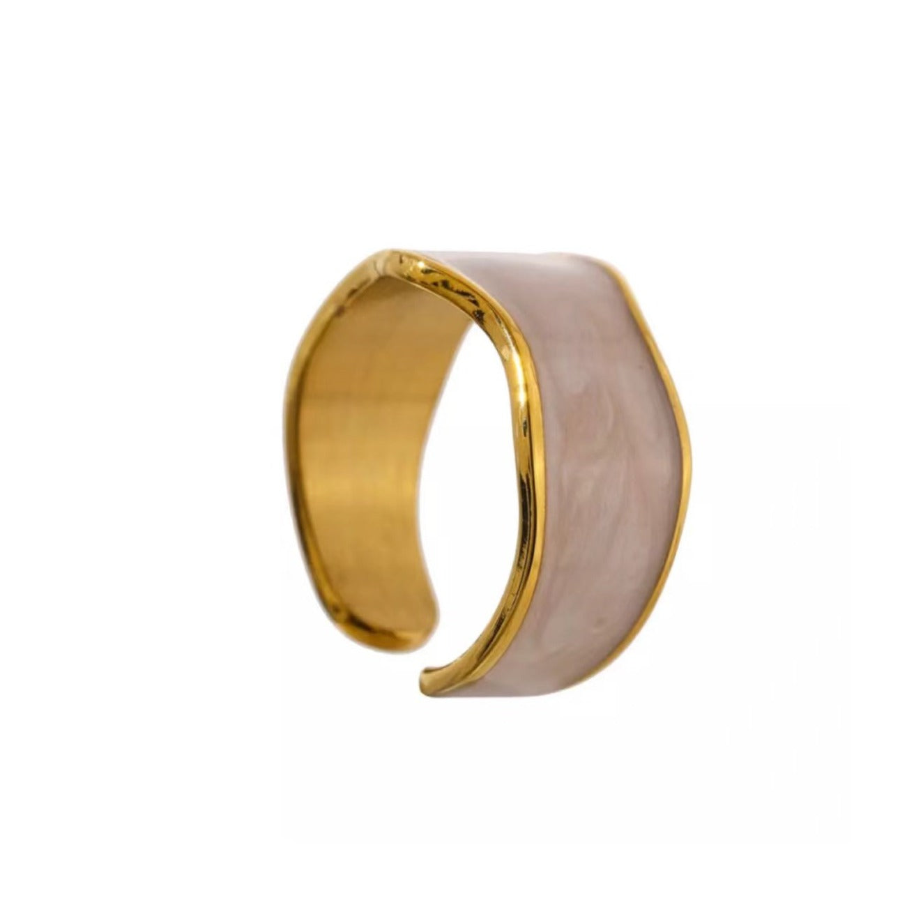 Gold Plated Modern Design Abstract Ring