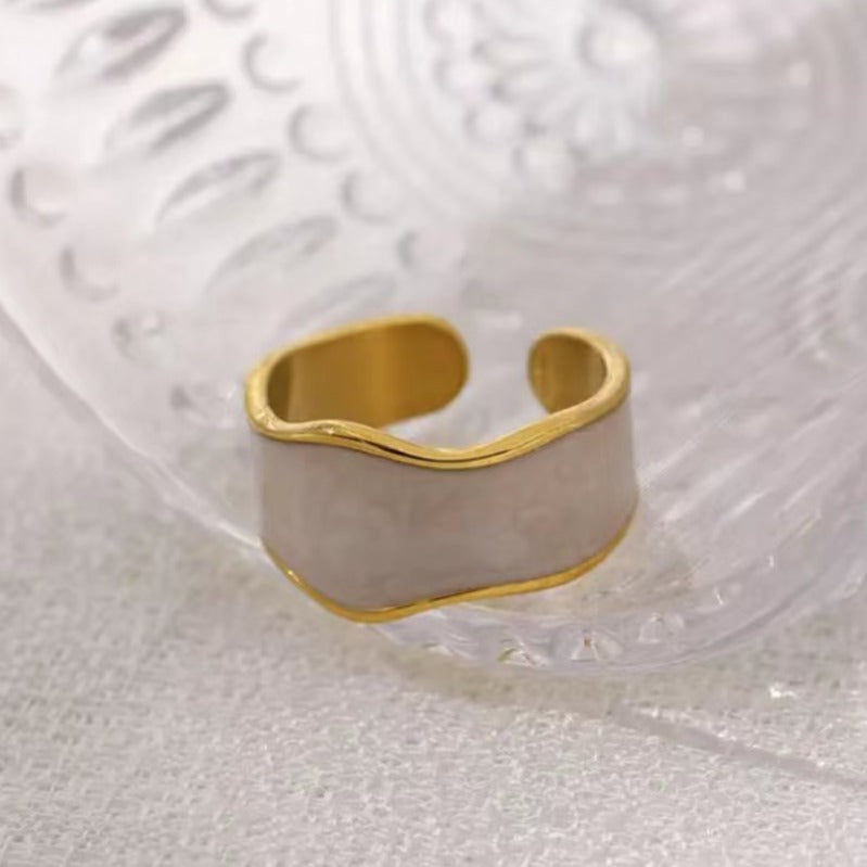 Gold Plated Modern Design Abstract Ring