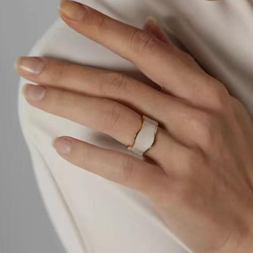 Gold Plated Modern Design Abstract Ring