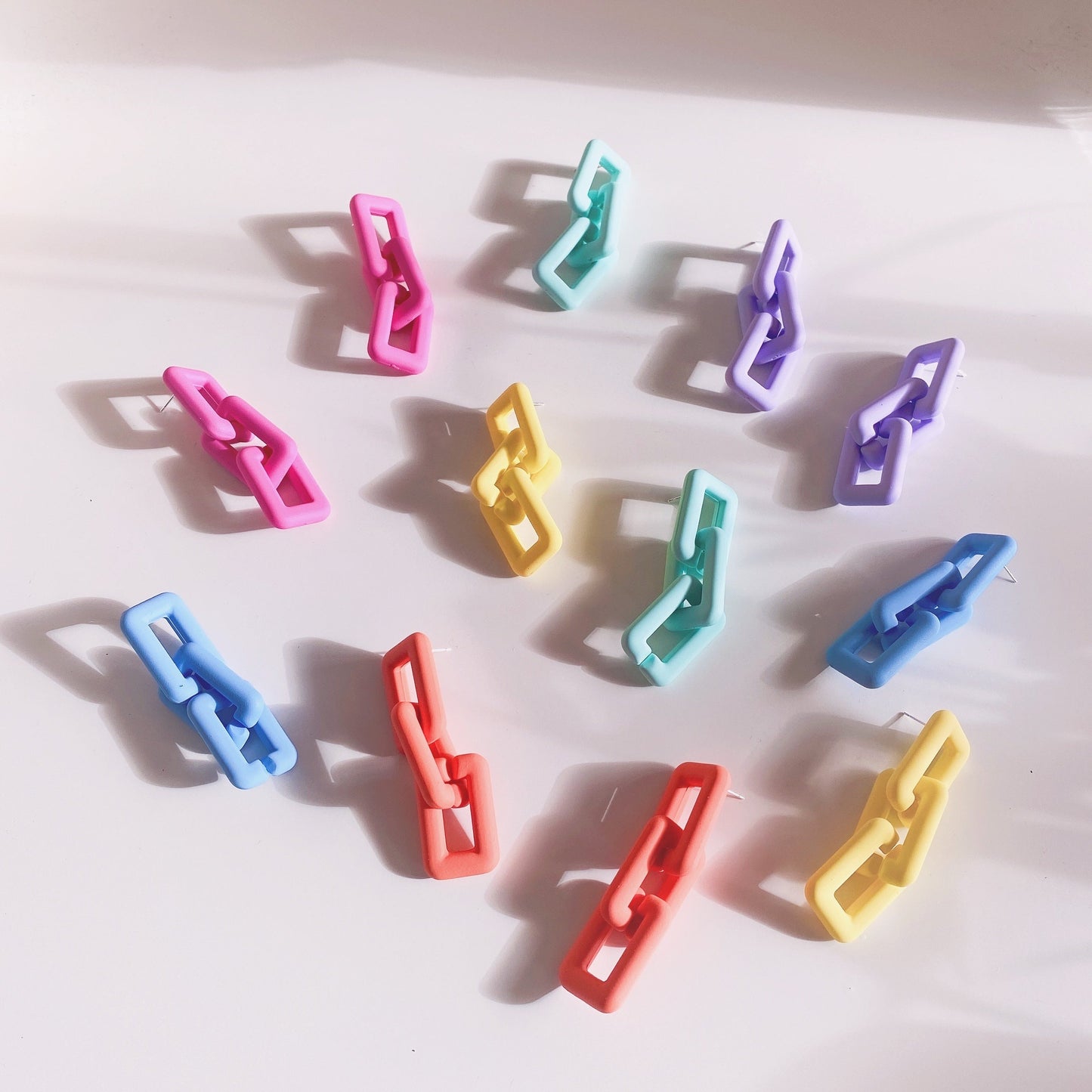 Color Pop Chain Link Statement Earrings
