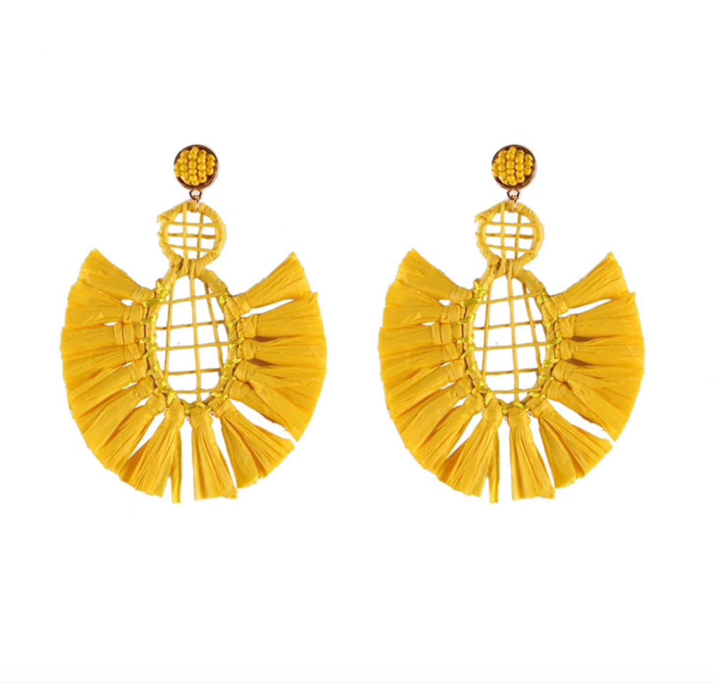 Bohemian Statement Earrings - Yellow