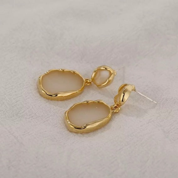Geometric Enamel Statement Earrings