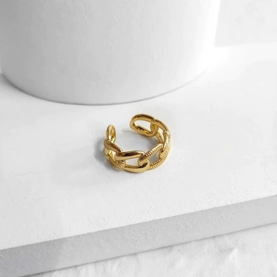 Resizable Trendy Chunky Textured Ring