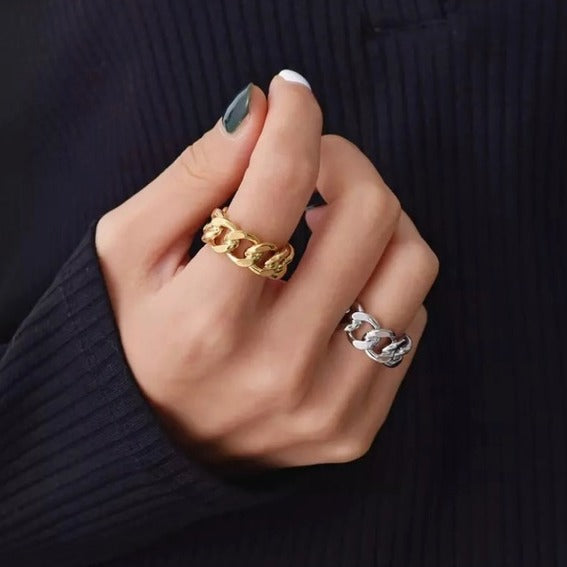 Trendy Chunky Chain Ring