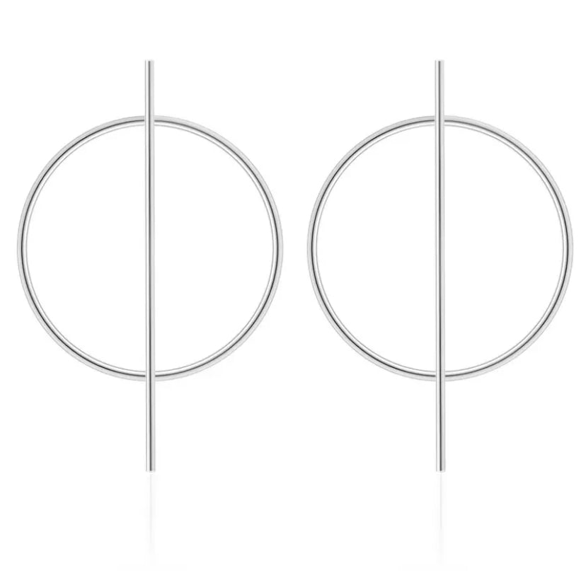 Geometric Hoop Statement Earrings