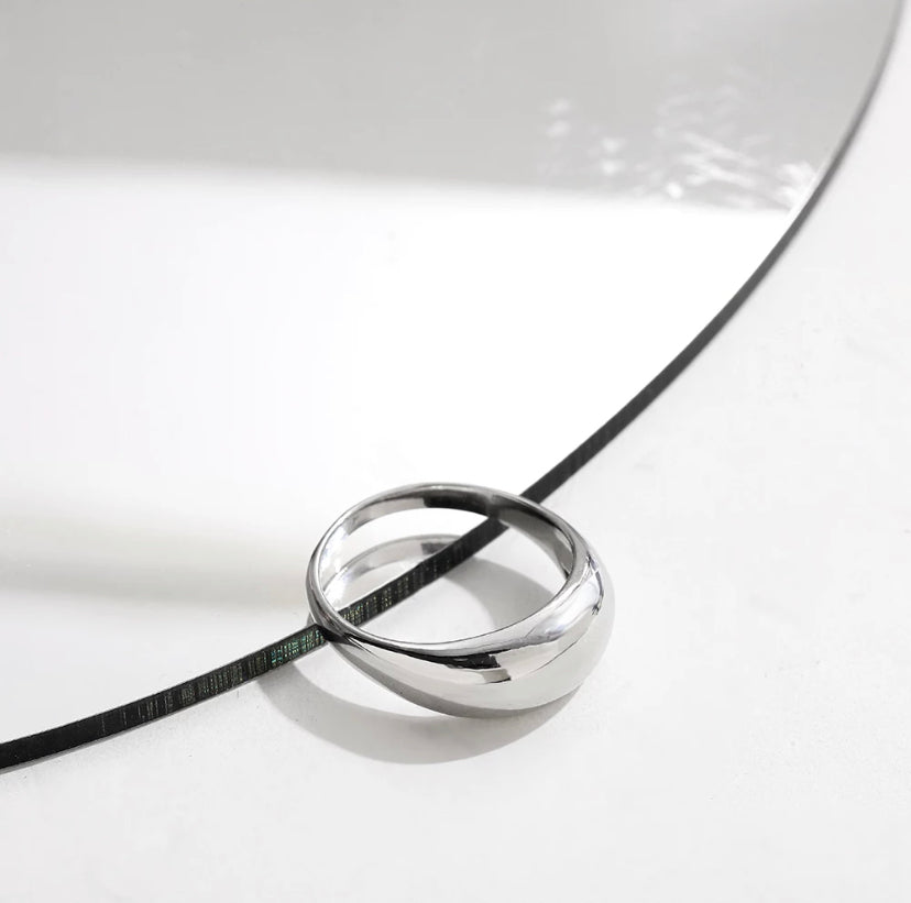 Minimalist Design Chunky Dome Ring