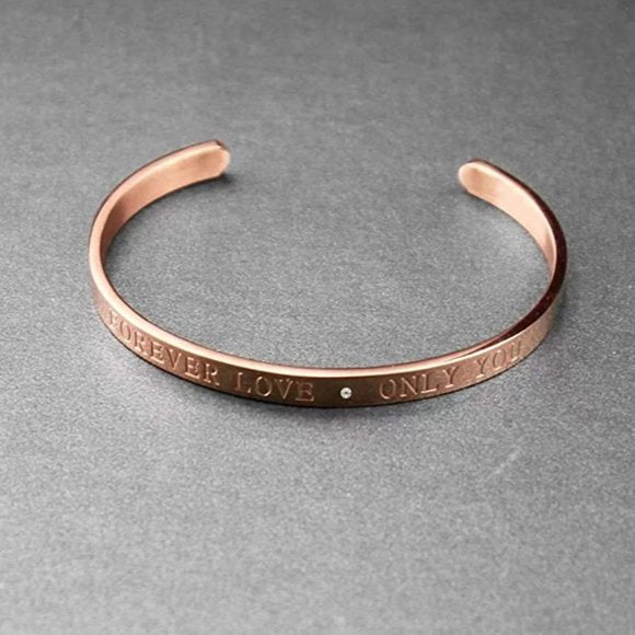 Forever Love Rose Gold Plated Cuff