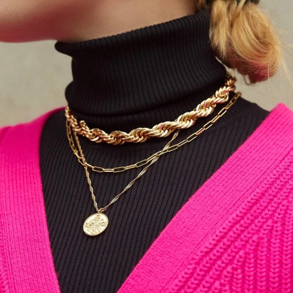 Gold Coin Pendant Necklace