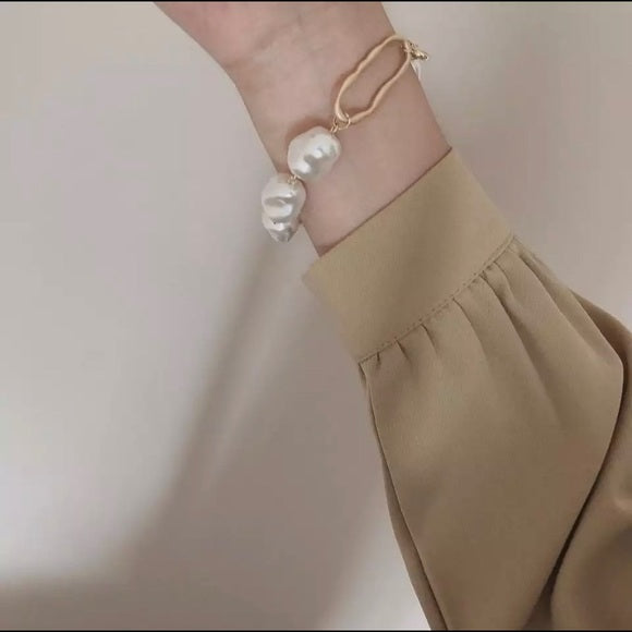 Baroque Style Irregular Faux Pearl Bracelet