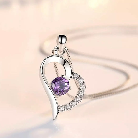 Sterling Silver Heart Shape Pendant Necklace