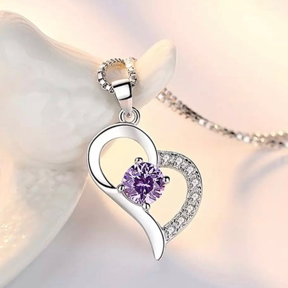 Sterling Silver Heart Shape Pendant Necklace